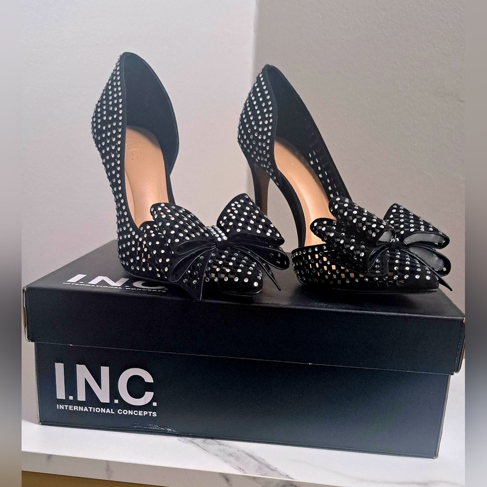 INC INTERNATIONAL COMCEPTS KENJA BLACK WOMENS SHOES SIZE 6M NEW WITH BOX.
